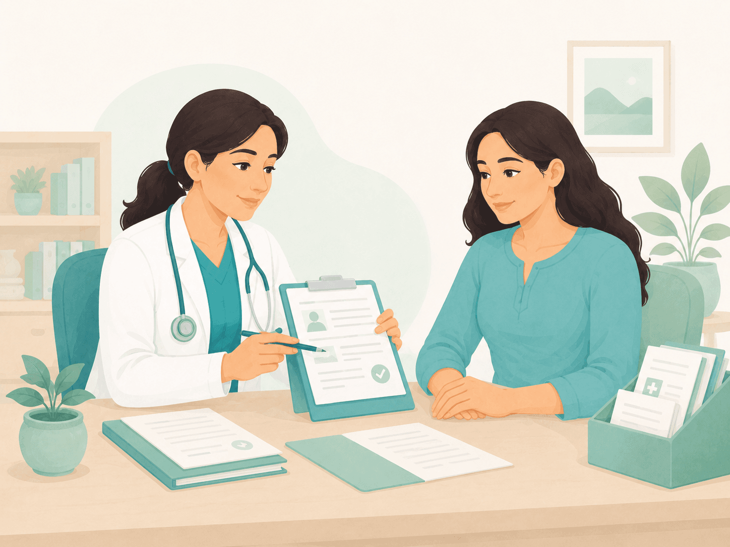 Insurance documentation support - patient-friendly clinic service illustration