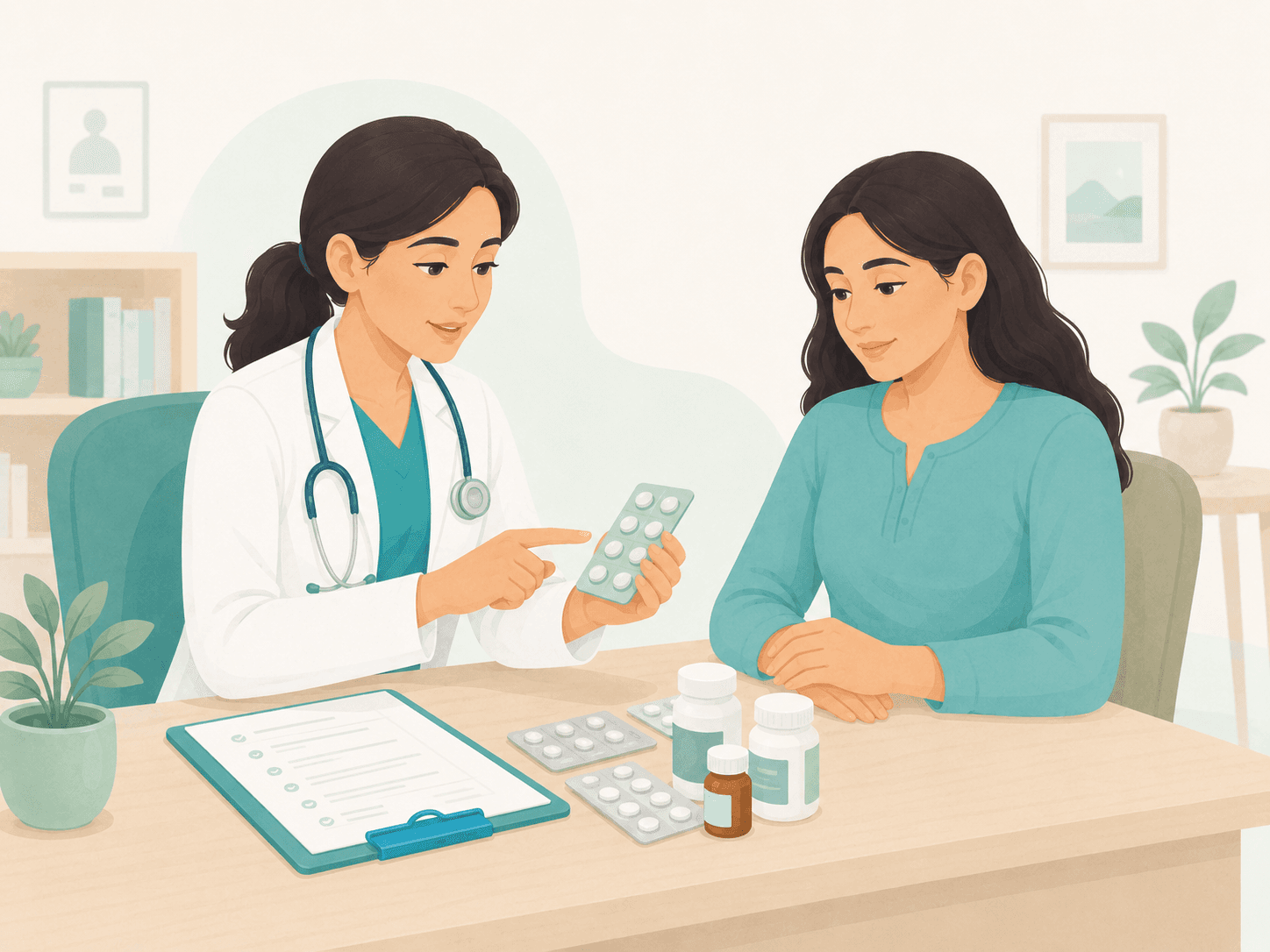 Medication review - patient-friendly clinic service illustration