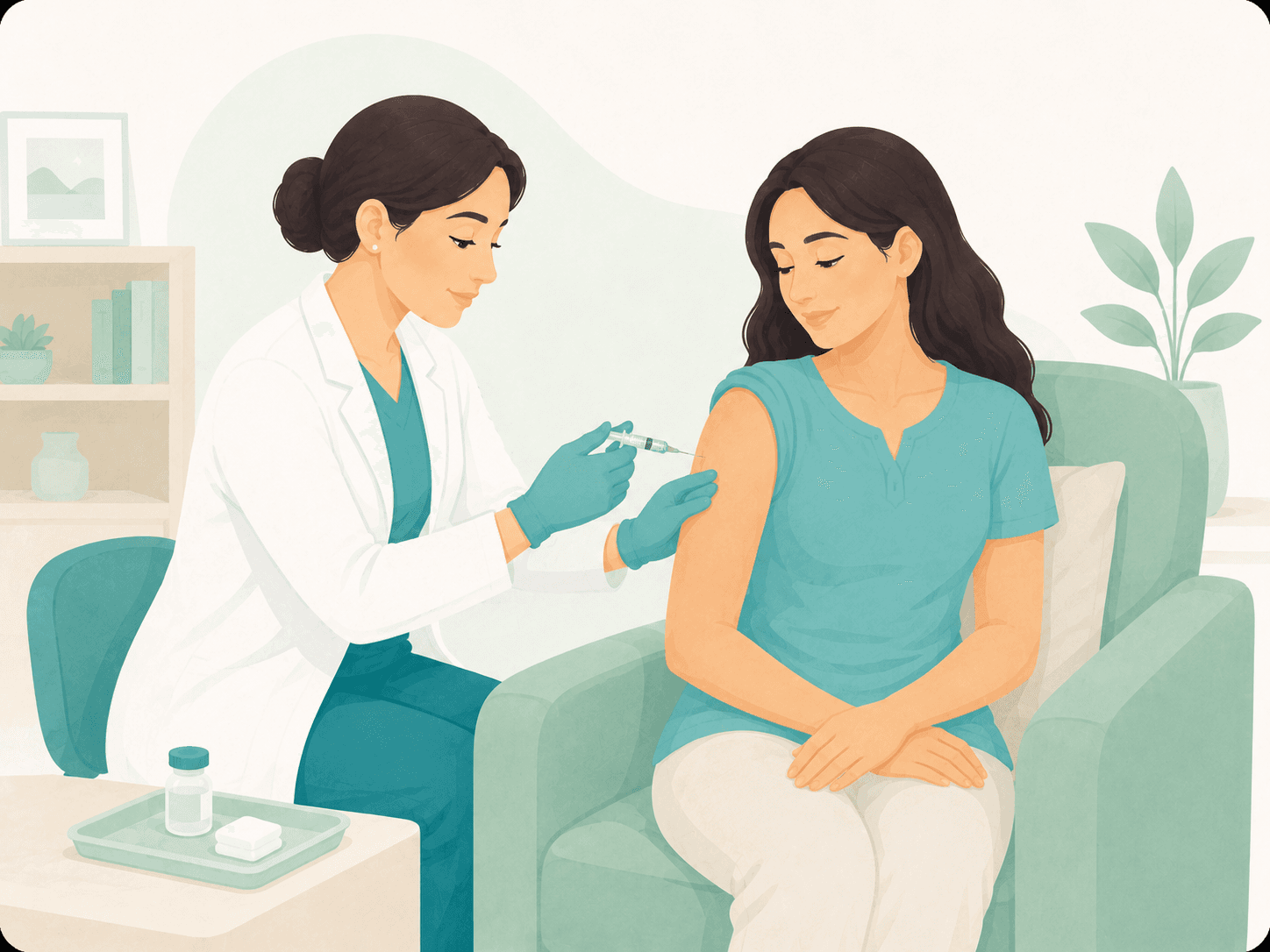 Vaccination - patient-friendly clinic service illustration