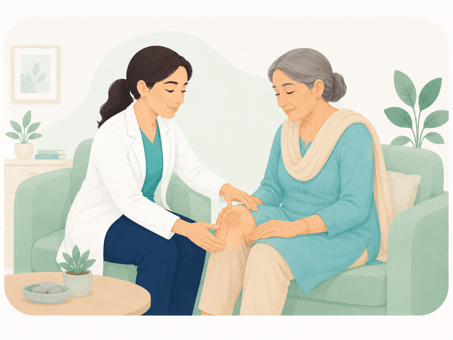 Arthritis, gout and autoimmune disease follow-up guidance - patient-friendly OPD service illustration