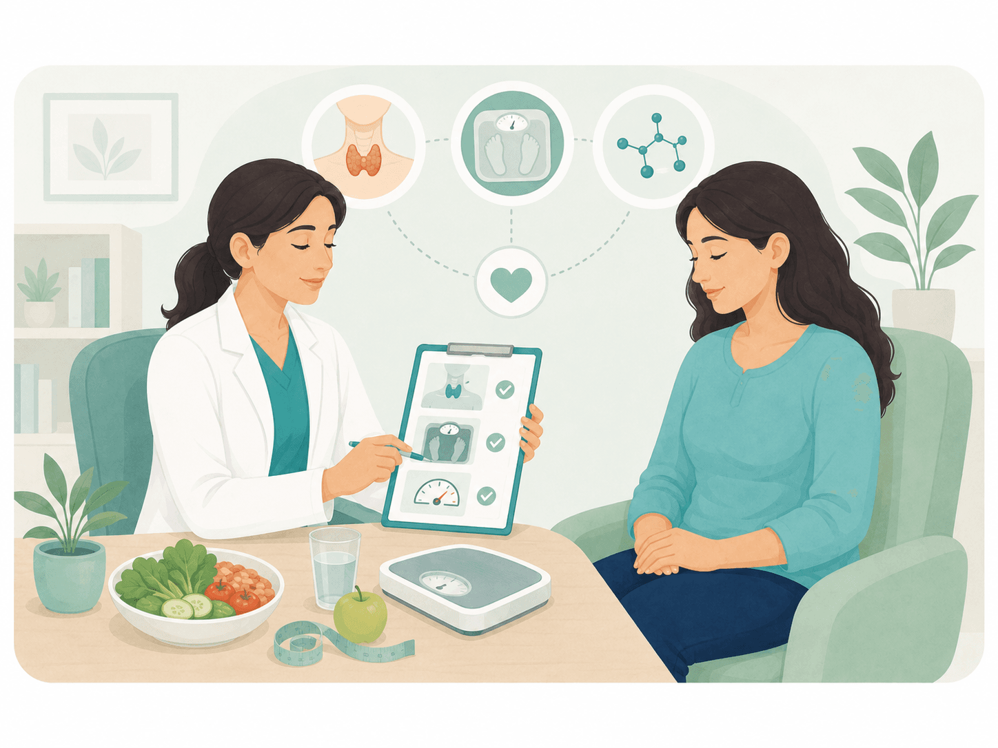 Preventive health check-up guidance - patient-friendly diagnostic service illustration