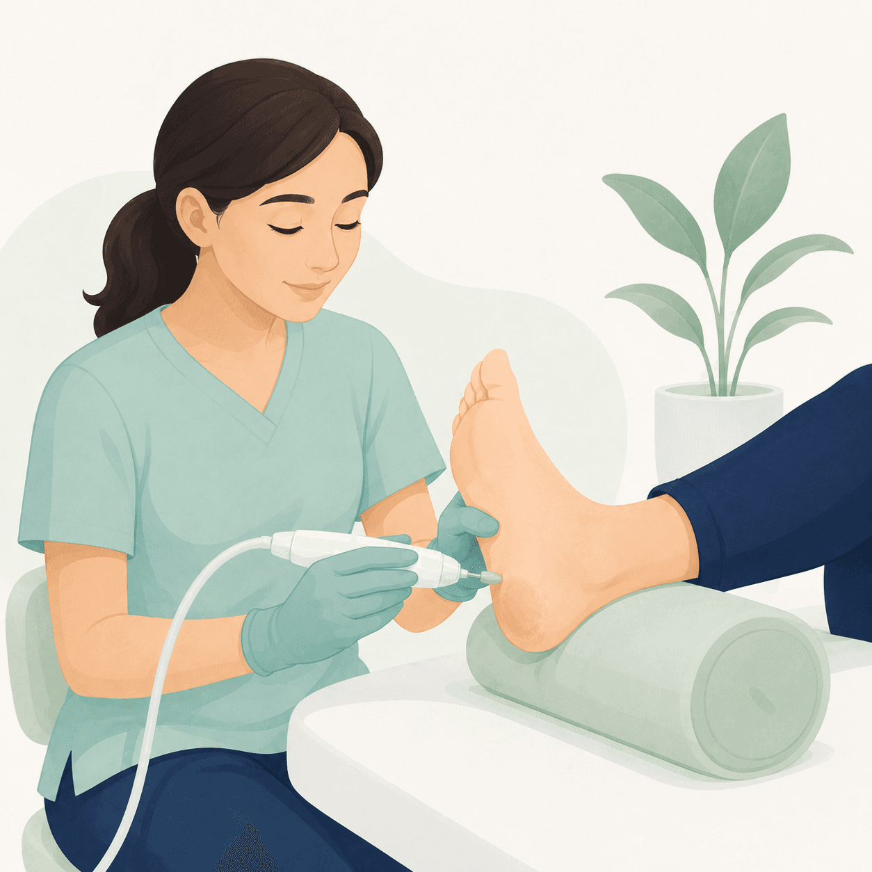Corn, callus and nail procedures - simple patient-friendly illustration